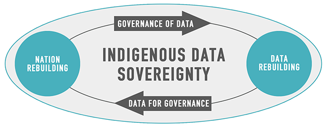 Building Indigenous data sovereignty through Indigenous data governance (Figure 1, Carroll, Rodriguez-Lonebear, and Martinez 2019)
